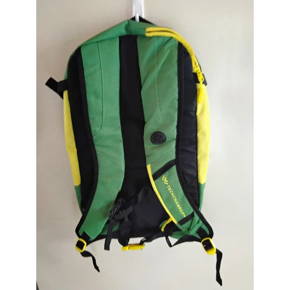Vaprwear Tech Chamber Backpack Green Yellow Festival Travel Gear Bag
